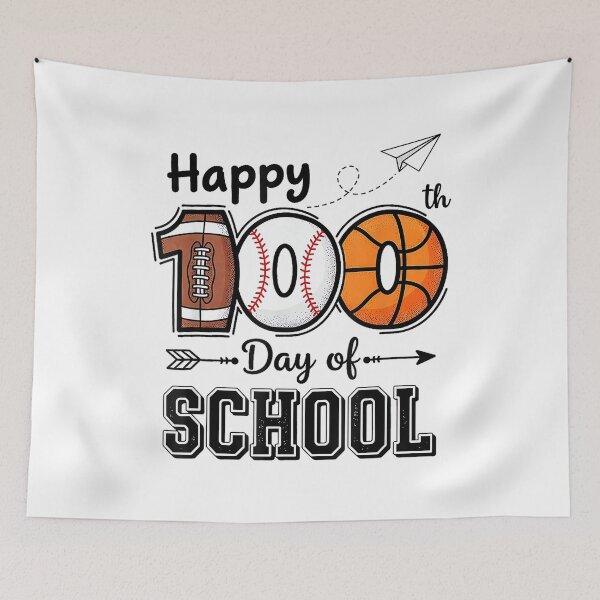 Item preview, Happy 100th Day of School Sports Lover Football Basketball designed and sold by KatherynSGardne.