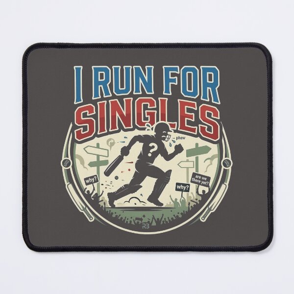 Item preview, I Run For Singles – Funny Cricket Batsman Running T-Shirt designed and sold by warlistop.