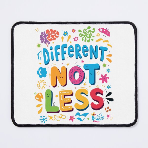 Item preview, Different Not Less | Autism & Neurodiversity Pride Quote designed and sold by YvkafromPoland.