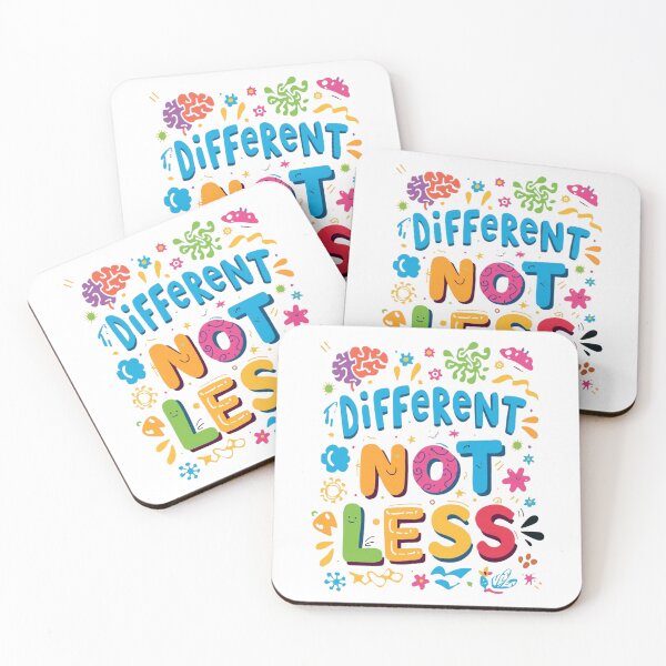 Item preview, Different Not Less | Autism & Neurodiversity Pride Quote designed and sold by YvkafromPoland.