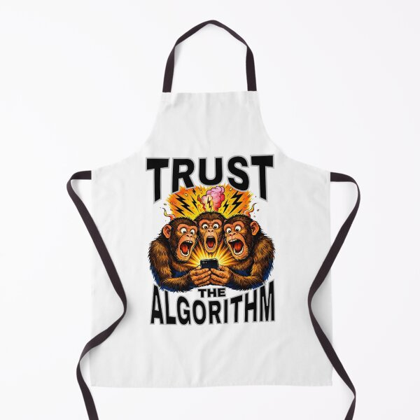 Item preview, Trust The Algorithm Chimps designed and sold by StatusApocalyps.