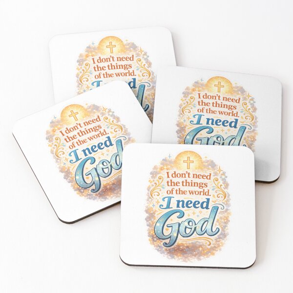 Item preview, I Need God Christian Faith Quote Sticker designed and sold by MarchyStudio.