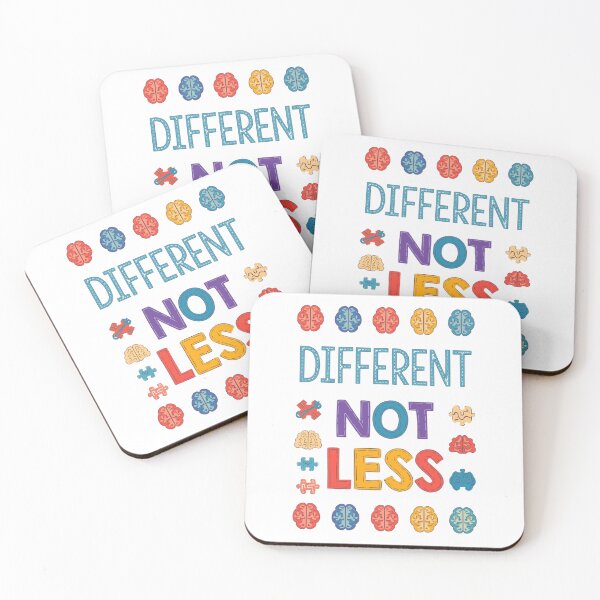 Item preview, Different Not Less | Autism & Neurodiversity Pride Quote designed and sold by YvkafromPoland.