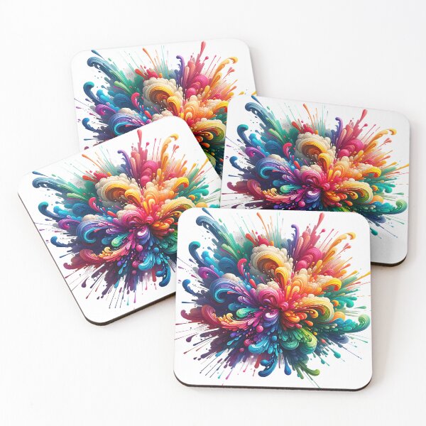 Item preview, Vibrant Abstract Color Explosion Splash Art designed and sold by aiTrendy09.