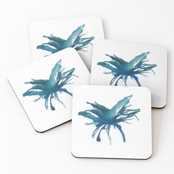 Item preview, Mayfly II, Abstract Blue Watercolor Nature Epiphytes Sketch  designed and sold by SWSandraWechner.