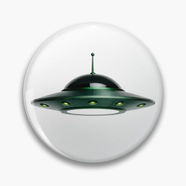 Item preview, Classic Green UFO Saucer Minimal Sci-Fi designed and sold by octozap.