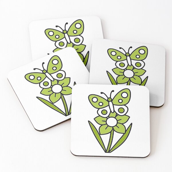 Item preview, Minimalist Green Butterfly - Boho Nature Illustration designed and sold by The Bold Line Studio.
