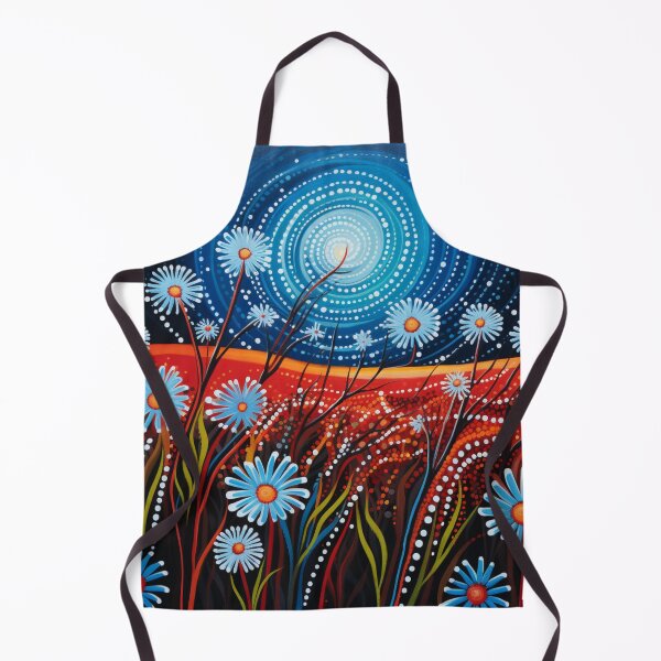 Item preview, Aboriginal Inspired Dot Art - With Night Daisies designed and sold by GrinGalore.