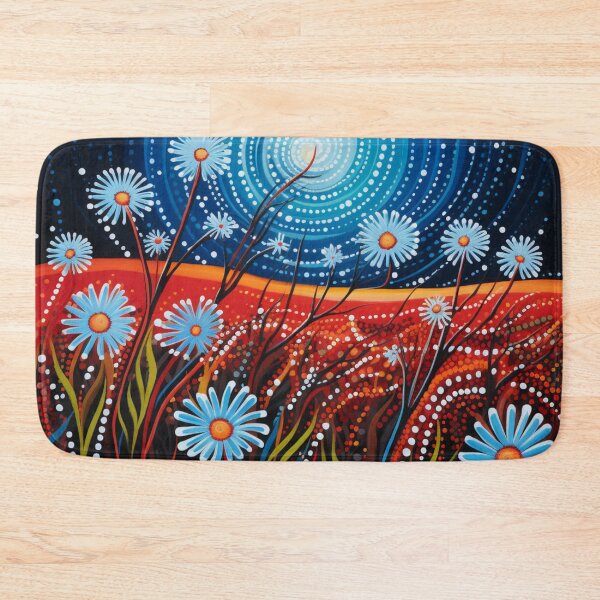 Item preview, Aboriginal Inspired Dot Art - With Night Daisies designed and sold by GrinGalore.