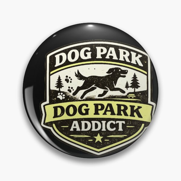 Item preview, Dog Park Addict Shirt – Funny Dog Lover Vintage Badge Graphic Tee designed and sold by AdicretorDesign.