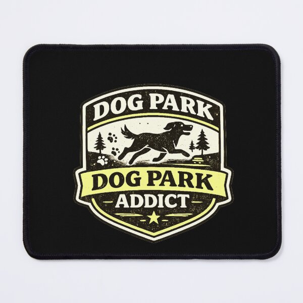 Item preview, Dog Park Addict Shirt – Funny Dog Lover Vintage Badge Graphic Tee designed and sold by AdicretorDesign.