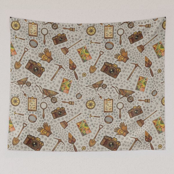 Item preview, Archaeology Toolbox Background Pattern designed and sold by ottrain.
