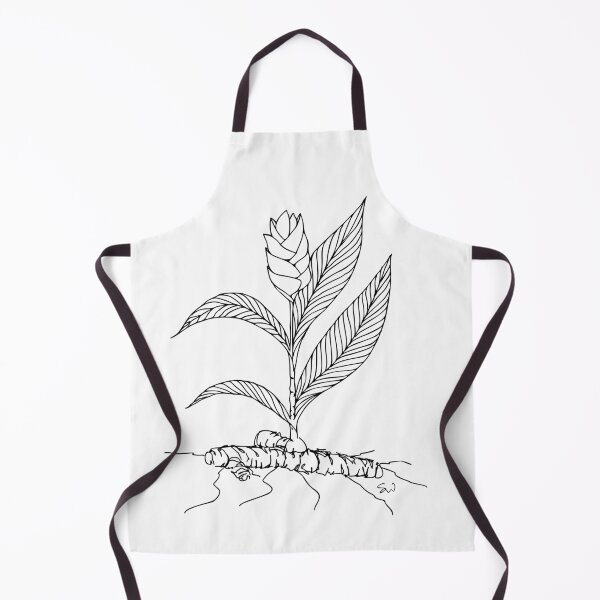 Item preview, Curcuma Line Drawing Symmetric Minimalist Aesthetic Natural Design designed and sold by SWSandraWechner.
