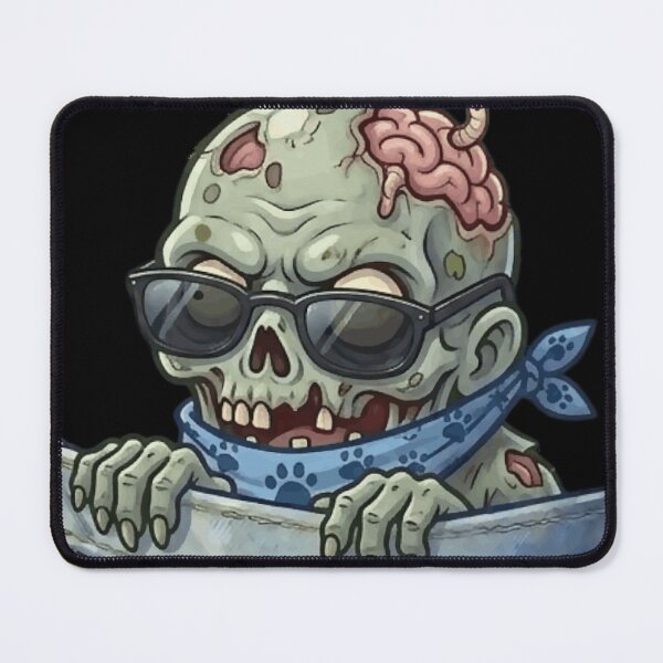 Item preview, Cool Zombie in My Pocket - Chibi Undead Fake Pocket Art designed and sold by Tw1nsAIArt.