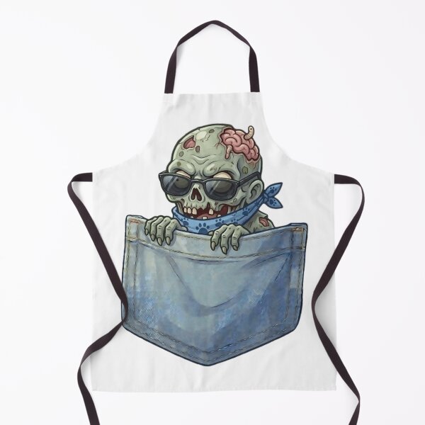 Item preview, Cool Zombie in My Pocket - Chibi Undead Fake Pocket Art designed and sold by Tw1nsAIArt.
