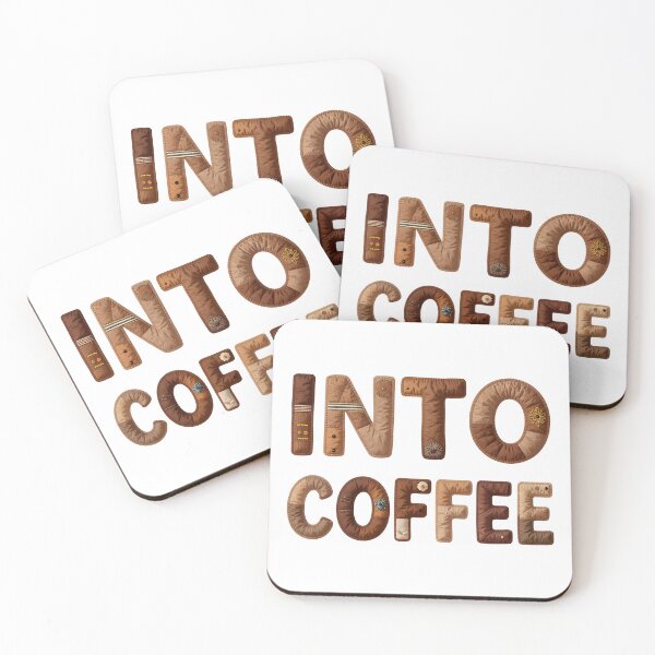 Item preview, INTO COFFEE - IN FAUX LETTERING designed and sold by AlexOBrienArt.