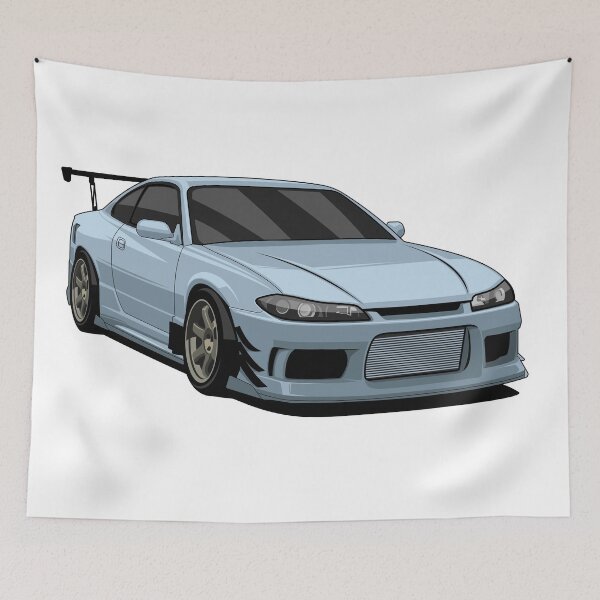 Item preview, JDM Drift Car Vector – Nissan Silvia S15 Style Japanese Sports Car Illustration designed and sold by wisnubayuaji.