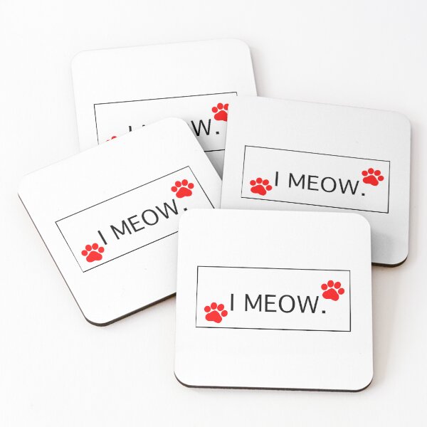 Item preview, “ I Meow” Red Cat Paws I Meow Cat lovers Cat addicts Cat mamas Cat Owners  designed and sold by OneCatShop.