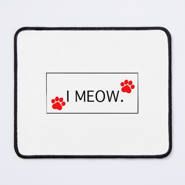 Item preview, “ I Meow” Red Cat Paws I Meow Cat lovers Cat addicts Cat mamas Cat Owners  designed and sold by OneCatShop.