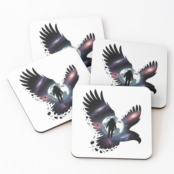 Item preview, Cosmic Eagle Astronaut Space Silhouette Art designed and sold by Common-Standard.