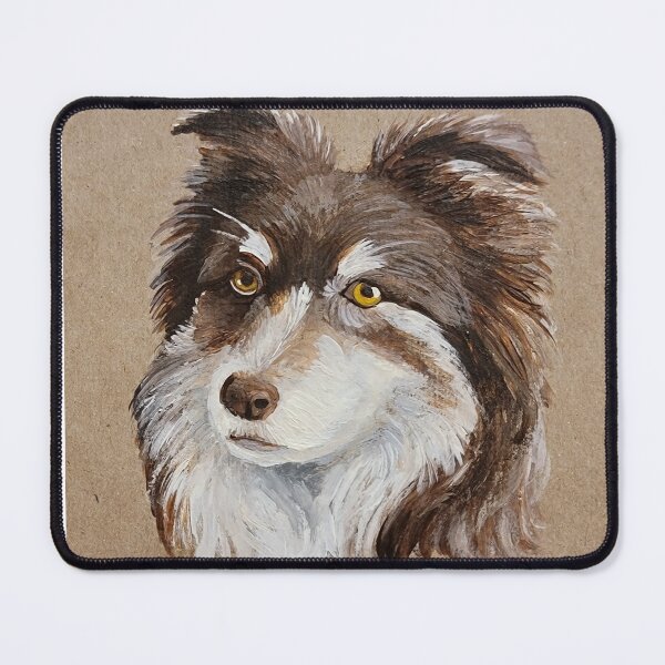 Item preview, Flo the Australian Shepherd Portrait designed and sold by Baileypaints.
