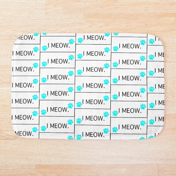 Item preview, “ I Meow” Aqua Cat Paws I Meow Cat lovers Cat addicts Cat mamas Cat Owners  designed and sold by OneCatShop.