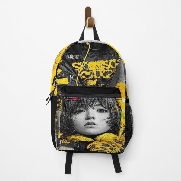 Item preview, Cyberpunk Headphones Girl – Yellow Urban Tech Aesthetic designed and sold by sumithrathod.