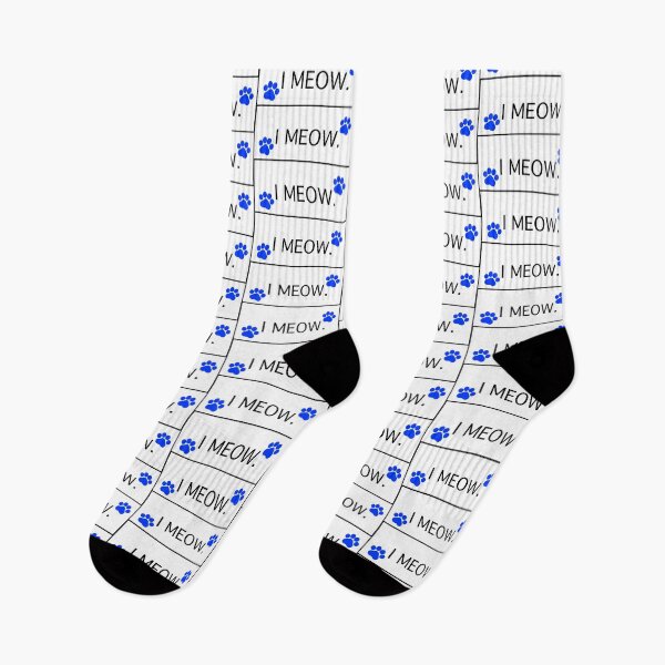 Item preview, “I Meow” Blue Cat Paws I Meow Cat lovers Cat addicts Cat mamas Cat Owners  designed and sold by OneCatShop.