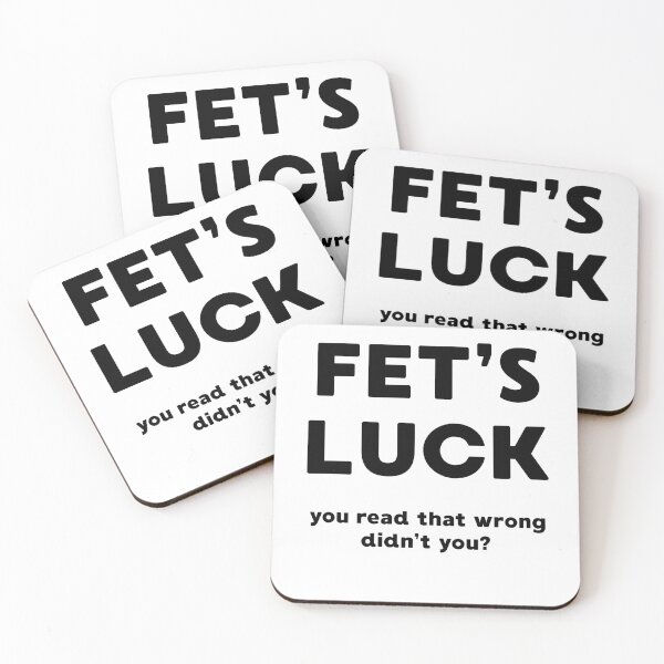 Item preview, Fet’s Luck – Brain Trick Typography Joke black designed and sold by A-Szczesniak.