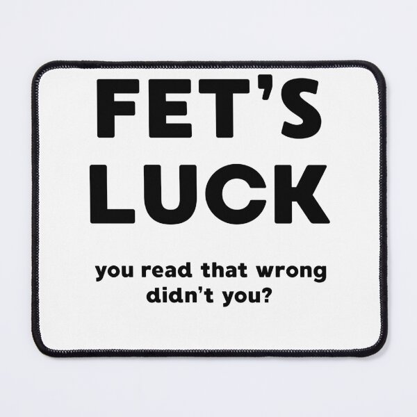 Item preview, Fet’s Luck – Brain Trick Typography Joke black designed and sold by A-Szczesniak.