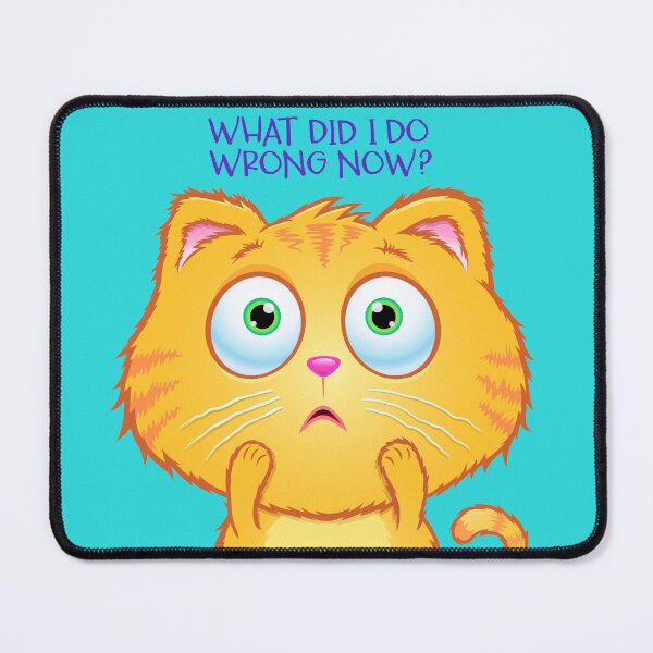 Item preview, Worried Cat - What Did I Do Wrong Now? designed and sold by RodSavely.