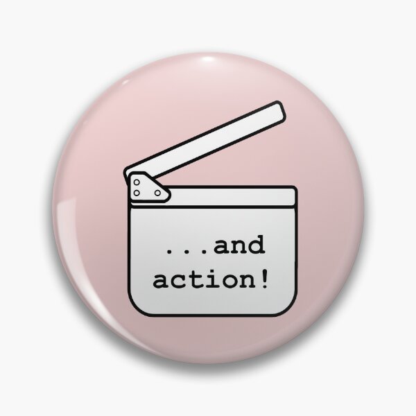 Item preview, clapperboard... and action! black and white designed and sold by Cinemaddict.