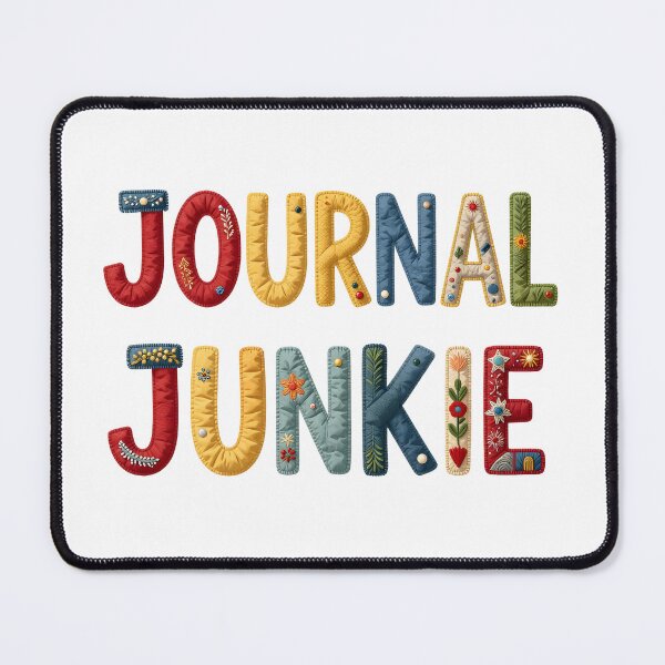 Item preview, JOURNAL JUNKIE - IN COLORFUL FAUX LETTERING designed and sold by AlexOBrienArt.