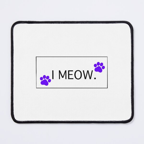 Item preview, “ I Meow” Purple Cat Paws I Meow Cat lovers Cat addicts Cat mamas Cat Owners  designed and sold by OneCatShop.