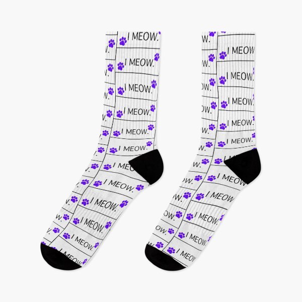 Item preview, “ I Meow” Purple Cat Paws I Meow Cat lovers Cat addicts Cat mamas Cat Owners  designed and sold by OneCatShop.
