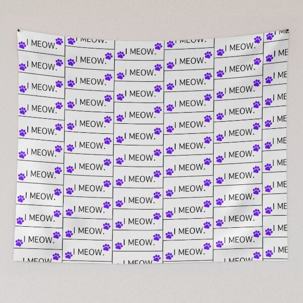 Item preview, “ I Meow” Purple Cat Paws I Meow Cat lovers Cat addicts Cat mamas Cat Owners  designed and sold by OneCatShop.