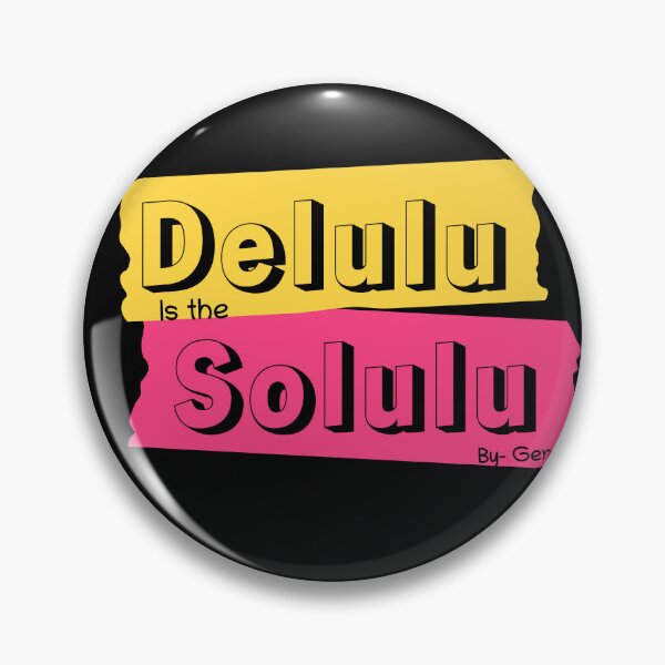 Item preview, Delulu Solulu - Trendy Gen Z Typography designed and sold by Mini Pixel Perfect Co..