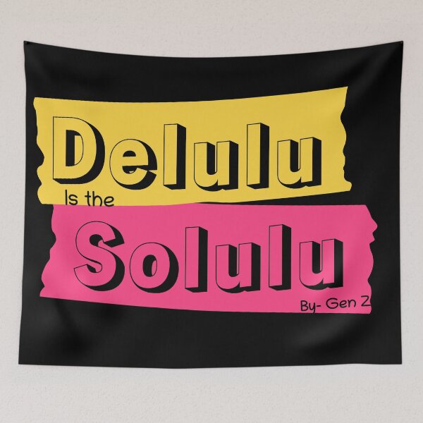 Item preview, Delulu Solulu - Trendy Gen Z Typography designed and sold by Mini Pixel Perfect Co..