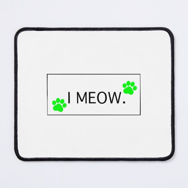 Item preview, “ I Meow” Green Cat Paws I Meow Cat lovers Cat addicts Cat mamas Cat Owners designed and sold by OneCatShop.