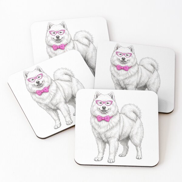Item preview, Preppy Samoyed Mom Mother's Day Watercolor Pink Bow Sunglasses Dog Gift designed and sold by EvrmoodCo.