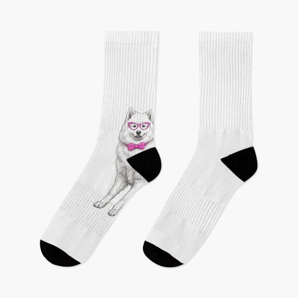 Item preview, Preppy Samoyed Mom Mother's Day Watercolor Pink Bow Sunglasses Dog Gift designed and sold by EvrmoodCo.