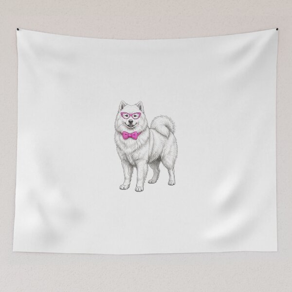 Item preview, Preppy Samoyed Mom Mother's Day Watercolor Pink Bow Sunglasses Dog Gift designed and sold by EvrmoodCo.