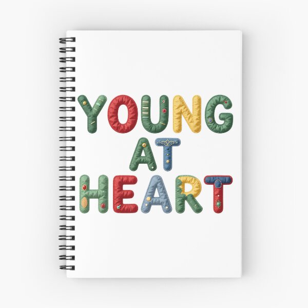 Item preview, YOUNG AT HEART - IN COLORFUL FAUX LETTERING designed and sold by AlexOBrienArt.