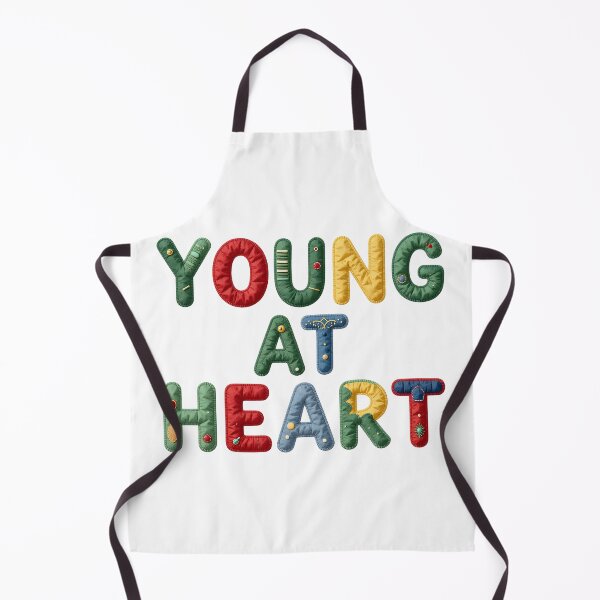 Item preview, YOUNG AT HEART - IN COLORFUL FAUX LETTERING designed and sold by AlexOBrienArt.