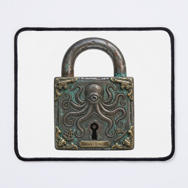 Item preview, Antique Captain's Quarters Octopus Padlock designed and sold by octozap.