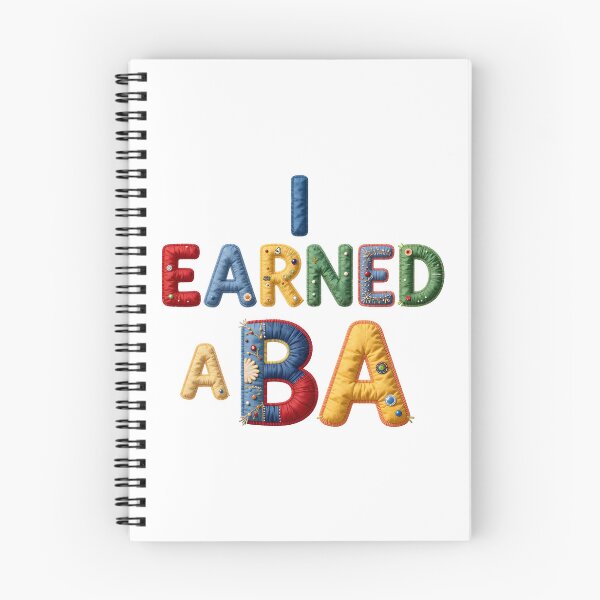 Item preview, I EARNED A BA - IN COLORFUL FAUX LETTERING designed and sold by AlexOBrienArt.