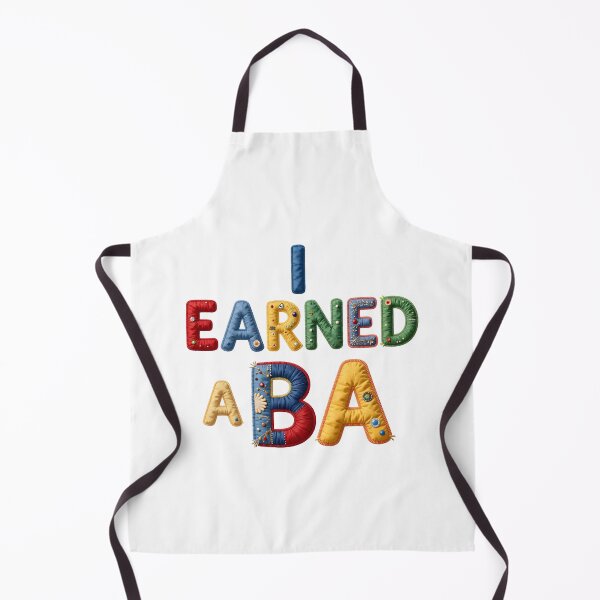 Item preview, I EARNED A BA - IN COLORFUL FAUX LETTERING designed and sold by AlexOBrienArt.