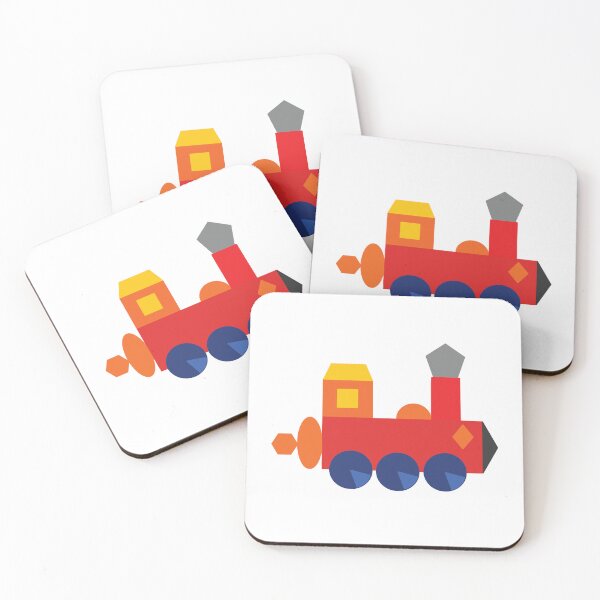 Item preview, Geometric Train Made from Shapes for Kids designed and sold by MadeFromShapes.