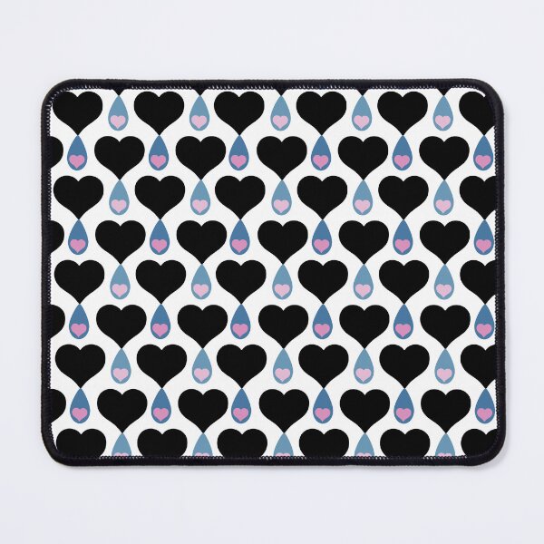 Item preview, Black Blue & Pink Love Teardrops on White designed and sold by Digitalmyth's Designs.