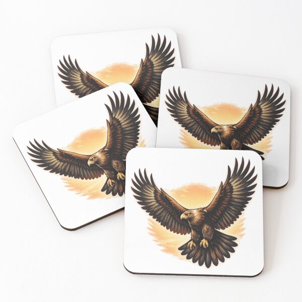 Item preview, Wedgetail Eagle in Flight – Australian Raptor Sunset Art designed and sold by PawPrintCustom.